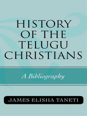 cover image of History of the Telugu Christians